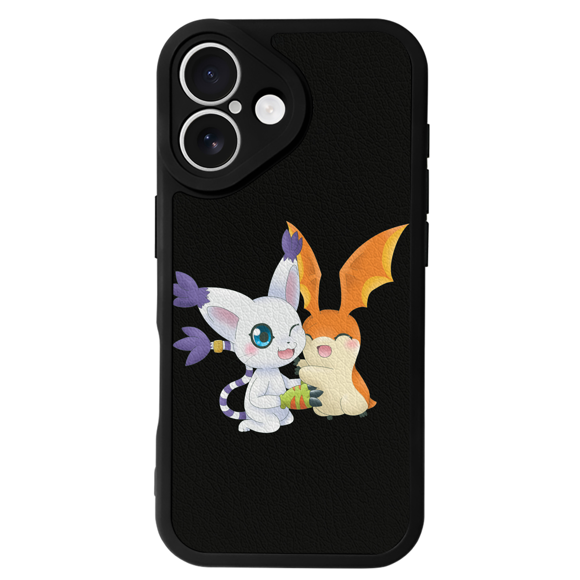 （画像用） Digimon デジタルモンスター/デジモン 【iPhone 16シリーズ対応】シリコンスマホケース（レザー調） 材質：シリコン
